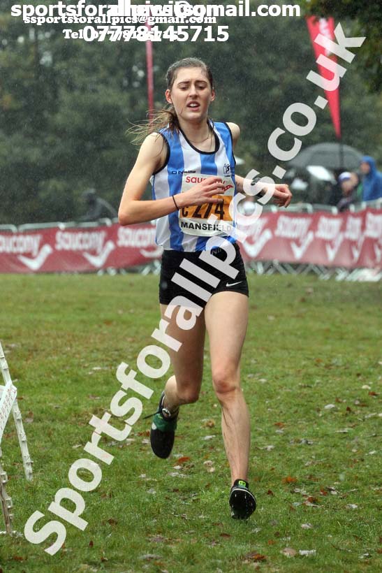 Junior women, National Cross Country Relay Champs., Berry Hill Park, Mansfield.  Photo: David T. Hewitson/Sports for All Pics